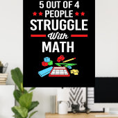 Mathematiklehrer 5 von 4 Personen Poster (Heimbüro)