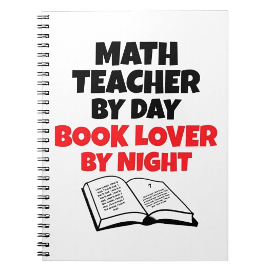 Mathematiklehrer am Tag Buch Lover by Night (Vorderseite)