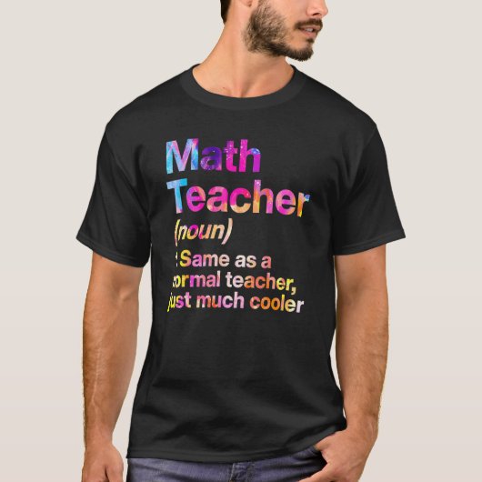 Mathematiklehrer definiert Gefärbte Krawatte des e T-Shirt (Vorderseite)