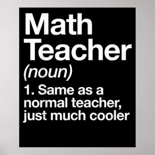 Mathematiklehrer definiert zurück zum ersten Schul Poster