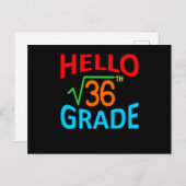 Mathematiklehrer der sechsten Klasse Ankündigungspostkarte (Vorne/Hinten)