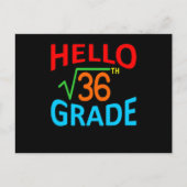 Mathematiklehrer der sechsten Klasse Ankündigungspostkarte (Vorderseite)