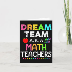Mathematiklehrer Dream Team Aka Mathematik Lehrer  Karte
