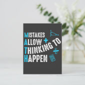 Mathematiklehrer: Fehler in der Schule ermöglichen Postkarte (Stehend Vorderseite)