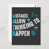 Mathematiklehrer: Fehler in der Schule ermöglichen Postkarte (Vorne/Hinten)