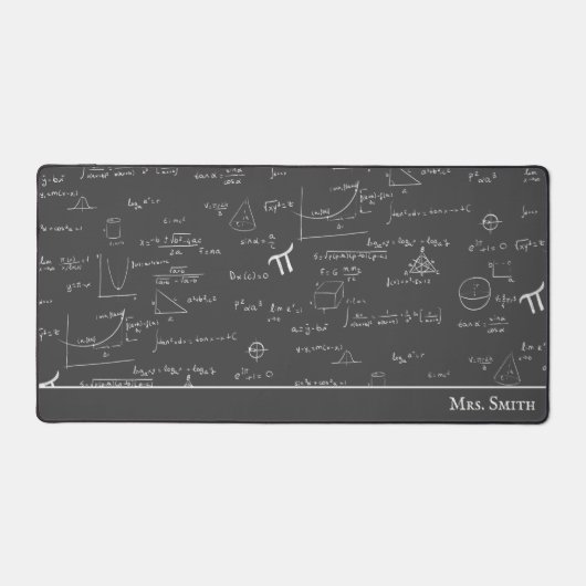 Mathematiklehrer Formeln als Algebra Office Schreibtischunterlage (Vorderseite)