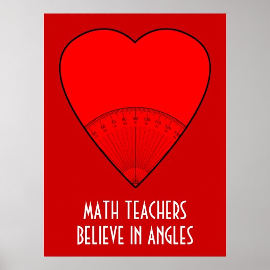 Mathematiklehrer glauben an Ecken Poster (Vorne)