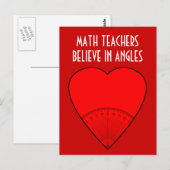 Mathematiklehrer glauben an Ecken Postkarte (Vorne/Hinten)