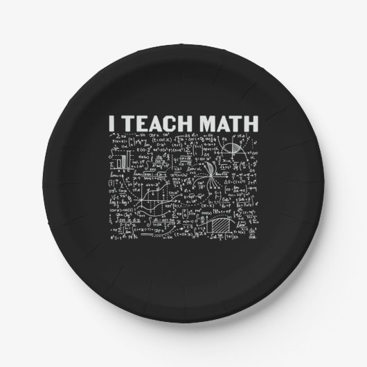Mathematiklehrer I lehre Mathematik Pappteller (Vorderseite)
