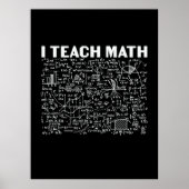 Mathematiklehrer I lehre Mathematik Poster (Vorne)