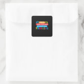 Mathematiklehrer Ich bin Mathematiklehrer Quadratischer Aufkleber (Tasche)