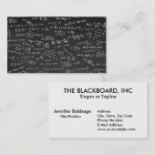Mathematiklehrer im Blackboard-Bereich Visitenkarte (Vorne/Hinten)