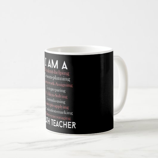 Mathematiklehrer Kaffeetasse (VorderseiteRechts)