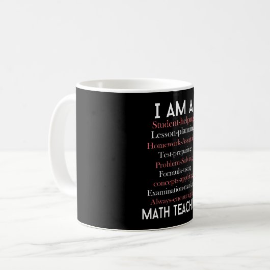 Mathematiklehrer Kaffeetasse (Vorderseite Links)