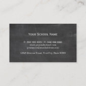 Mathematiklehrer Mathematik Formel Chalkboard Visitenkarte (Rückseite)