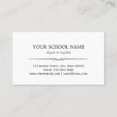 Mathematiklehrer mit stilvollen Formeln Visitenkarte (Rückseite)