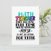 Mathematiklehrer nur wegen Vollzeit-Multitasking Feiertagskarte (Stehend Vorderseite)
