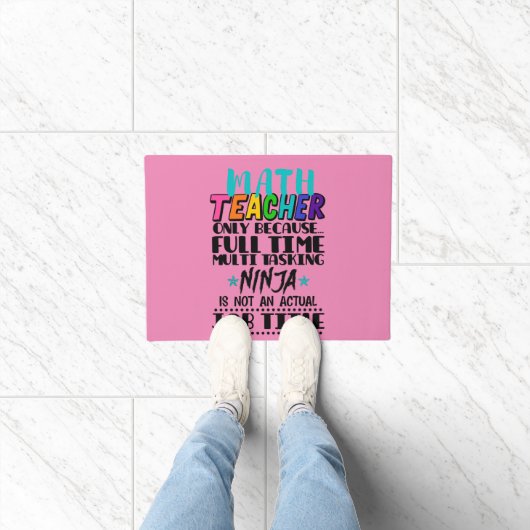 Mathematiklehrer nur wegen Vollzeit-Multitasking Fußmatte (Indoor)