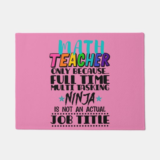 Mathematiklehrer nur wegen Vollzeit-Multitasking Fußmatte (Vorderseite)