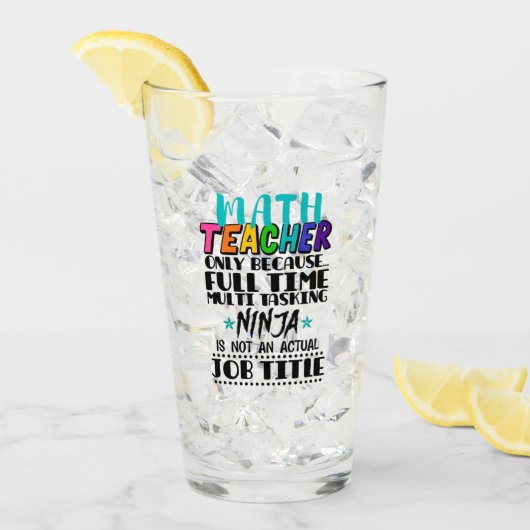 Mathematiklehrer nur wegen Vollzeit-Multitasking Glas (Vorderseite Ice)