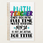 Mathematiklehrer nur wegen Vollzeit-Multitasking Planer (Vorderseite)