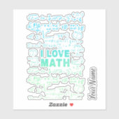 Mathematiklehrer oder -lehrer und -lehrer aufkleber (Blatt)