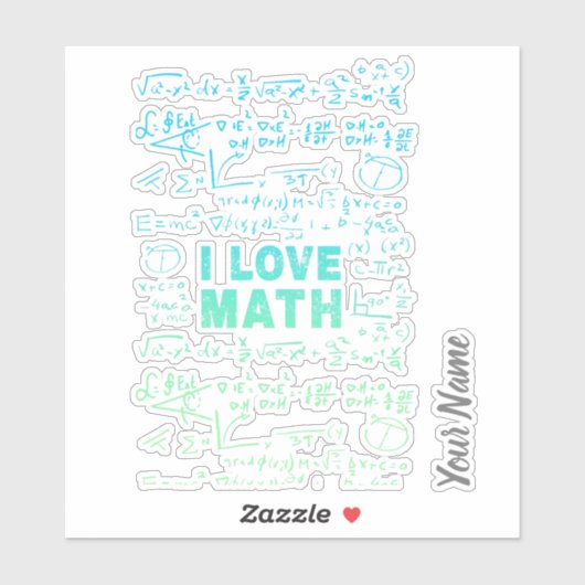 Mathematiklehrer oder -lehrer und -lehrer aufkleber (Blatt)