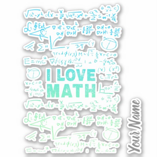 Mathematiklehrer oder -lehrer und -lehrer aufkleber (Vorderseite)