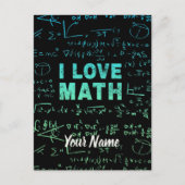 Mathematiklehrer oder -lehrer und -lehrer feiertagspostkarte (Vorderseite)