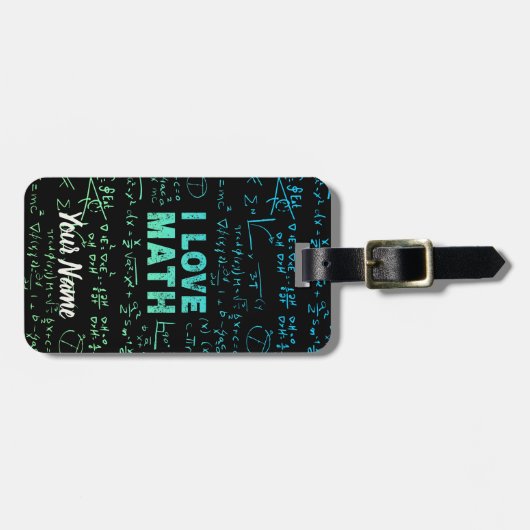 Mathematiklehrer oder -lehrer und -lehrer gepäckanhänger (Vorderseite horizontal)