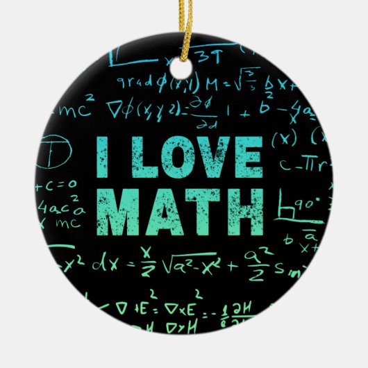 Mathematiklehrer oder -lehrer und -lehrer keramik ornament (Vorne)