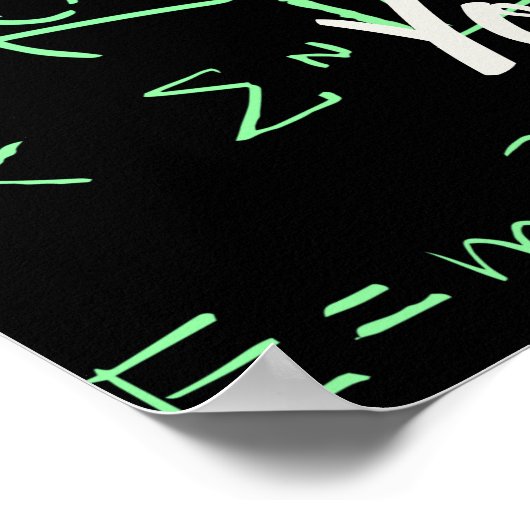 Mathematiklehrer oder -lehrer und -lehrer poster (Ecke)