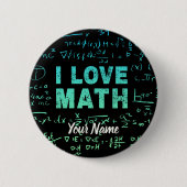 Mathematiklehrer oder Mathematikprofessor und Stud Button (Vorderseite)
