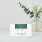 Mathematiklehrer Privatunterricht Visitenkarte (Stehend Vorderseite)