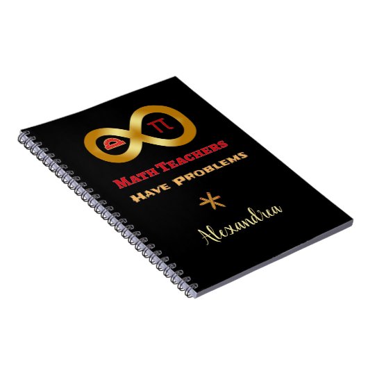 Mathematiklehrer Probleme Unendlichkeit Pi School Notizblock (Rechte Seite)