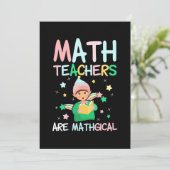 Mathematiklehrer sind Mathiker Einladung (Stehend Vorderseite)