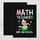 Mathematiklehrer sind Mathiker Einladung (Vorne/Hinten)