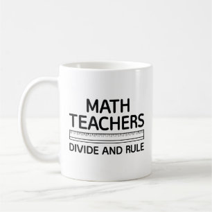 Mathematiklehrer teilen und regieren kaffeetasse