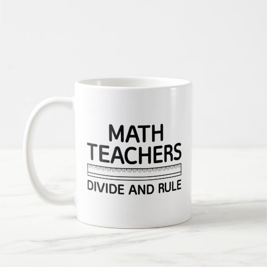 Mathematiklehrer teilen und regieren kaffeetasse (Links)