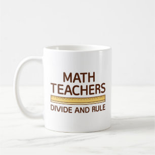 Mathematiklehrer teilen und regieren kaffeetasse