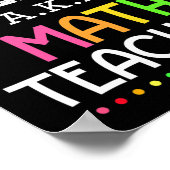 Mathematiklehrer träumen Team Aka Mathematik Lehre Poster (Ecke)