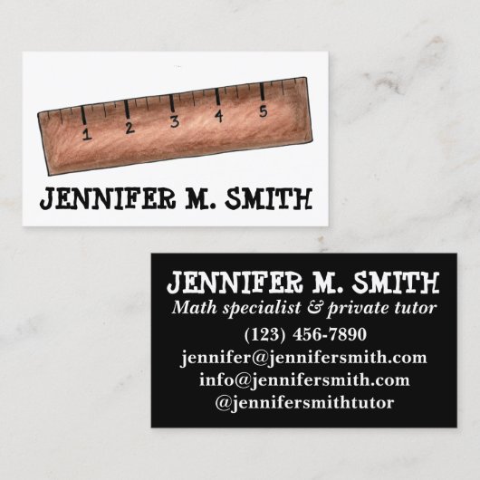 Mathematiklehrer Tutor der Mathematik-Schule aus H Visitenkarte (Vorne/Hinten)