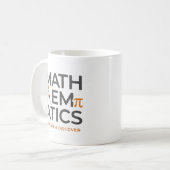 Mathematiklehrer-Typografie-Design Kaffeetasse (Vorderseite Links)