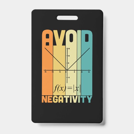 Mathematiklehrer vermeiden Negativität Ausweis (Vorderseite)