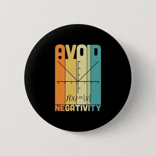 Mathematiklehrer vermeiden Negativität Button (Vorderseite)