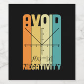 Mathematiklehrer vermeiden Negativität Weinetikett (Einzelnes Label)