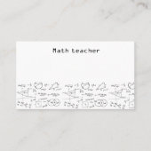 Mathematiklehrer Visitenkarte (Vorderseite)