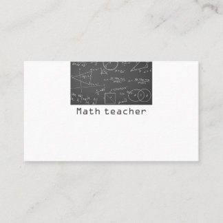 Mathematiklehrer Visitenkarte