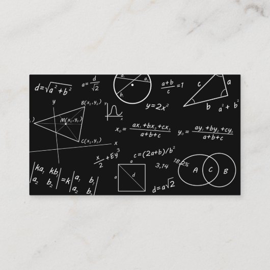 Mathematiklehrer Visitenkarte (Rückseite)
