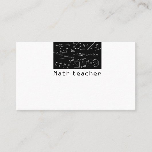 Mathematiklehrer Visitenkarte (Vorderseite)
